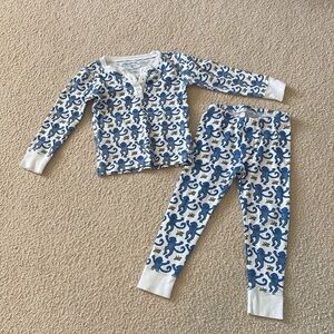 Roller Rabbit kids pajamas size 2 years in blue monkey